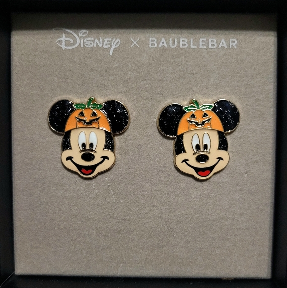 Baublebar x Disney Pumpkin Mickey Mouse Stud Earrings - Picture 2 of 4